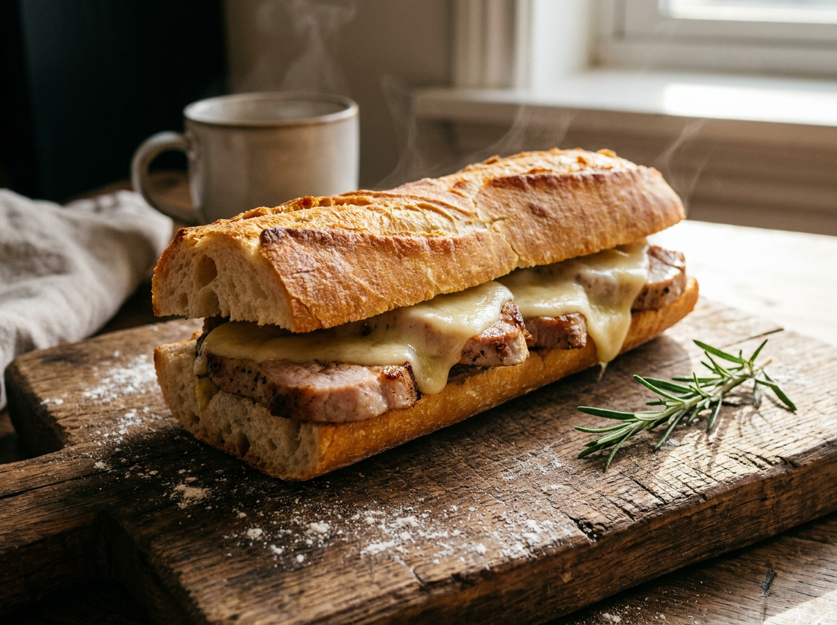 Bocadillo de lomo con queso